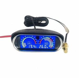 Jauge <span class=keywords><strong>de</strong></span> température d'eau numérique LCD universelle 2 en 1 pour voiture, voltmètre, capteur <span class=keywords><strong>de</strong></span> température d'eau pour moto, 10 mm, 12 V, 24 V, voltmètre - Product Image 1