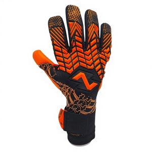 Guantes de Portero de Fútbol de Cuero de Alta Calidad para Exteriores, Cómodos, Duraderos, Absorbentes de Impactos, Impermeables, Antideslizantes, con Correa de Muñeca Ajustable - Product Image 1