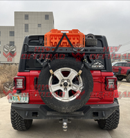 Kit de support de rangement pour pneu de secours 4x4 pour Wrangler JL 2018-2024 JK 2007-2017, support d'extension de hayon en acier HWOFFROAD