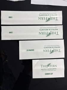 Pochettes thermoscellables en plastique pour articles de toilette d'hôtel avec impression monochrome et papier chromo - Product Image 3