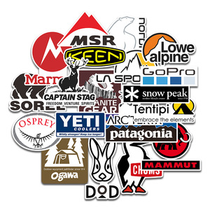 20Pcs Outdoor Brand Logo Fashion Tide Graffiti Sticker for Backpack Laptop Bottle Cool Camping Stickers