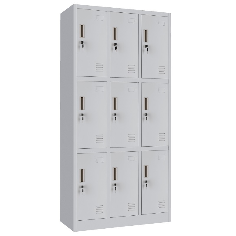 Metal Wardrobe Locker Student cabinet Small compartment cabinet 9 doors