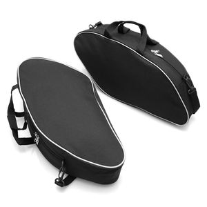 1 Paire de sacoches latérales en plastique ABS + fibre de verre noir brillant pour Softail Low Rider - Product Image 5
