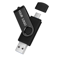Nouvelle clé USB haute vitesse 128 Go Type-C 3.0/2.0 OTG avec interface métallique, options de 8 Go à 128 Go
