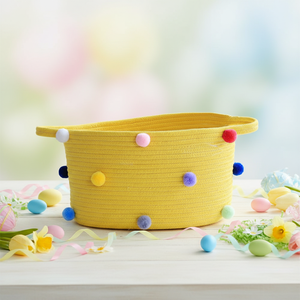 <span class=keywords><strong>Panier</strong></span> cadeau en corde tressée, paniers de Pâques vides, petits paniers vides pour cadeaux, <span class=keywords><strong>panier</strong></span> de rangement pour jouets de chien en corde de coton - Product Image 4