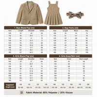 Ensemble uniforme scolaire kaki pour filles, blazer à manches courtes, chemise, nœud papillon, jupe plissée, style élégant et minimaliste pour enfants, OEM
