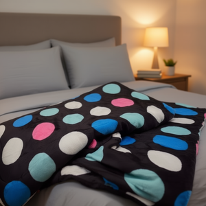 Manta de Felpa con Diseño de Puntos, Rectangular, para Cama, Lavable a Máquina - Product Image 2