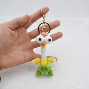 Handmade Crochet dài cổ chim móc khóa đầy màu sắc chim móc khóa với đôi mắt to biểu tượng tùy chỉnh cho túi trang trí - Product Image 4