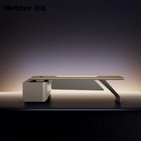 Bureau de direction traditionnel simple et moderne avec armoire pour espaces de travail contemporains