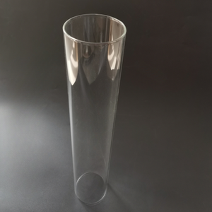 Vase en <span class=keywords><strong>verre</strong></span> rayé transparent de couverture de bougie de tube de <span class=keywords><strong>verre</strong></span> de Borosilicate pour le mariage - Product Image 2