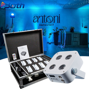 ไฟ LED Uplight ไร้สาย แบตเตอรี่ในตัว ควบคุมผ่านแอพ WiFi 4x12W RGBWA+UV สำหรับเวที งานแต่งงาน และงานปาร์ตี้ - Product Image 1