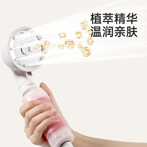 FaSoLa Pressurized Shower Head White Round Rain Spray High Pressure Wall Mount Modern Design Bath Shower Faucet - Product Image 2