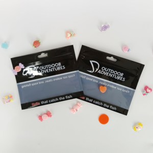 Sac d'emballage personnalisé à trois soudures latérales pour leurres souples de pêche avec fenêtre transparente pour appâts de pêche - Product Image 2