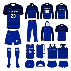 23/24 Nouveau style design ensemble complet hommes football uniforme haute qualité sublimation personnalisé football maillot ensemble