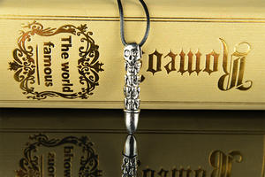 Lingkungan Kalung Liontin Tengkorak Peluru Pria, Aksesori Kalung Trendi Modis Bahan Aloi - Product Image 4