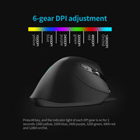 ZELOTES T-50 Mouse Gaming Vertikal Optik Berkabel Ergonomis RGB Backlit USB 12800DPI yang Dapat Diprogram, Stok Tersedia