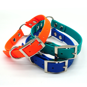 Muker Luxury PVC Dog Collar Customizable Eco-Friendly Waterproof O-<b>Ring</b> Rivet Buckle Closure 22 Solid Embossed PVC Pet Collars - Product Image 5