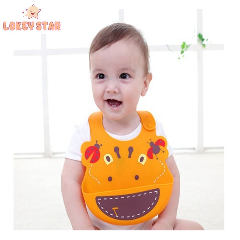 Быстрая Доставка Прекрасный водонепроницаемый Babys нагрудники силиконовые многоразовые Детские Кормление еда Catcher