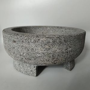 <span class=keywords><strong>Molcajete</strong></span> de Granito Gris Ecológico, Mortero y Pilón de Piedra, Redondo, Duradero, Apto para Alimentos, Utensilios de Cocina - Product Image 3