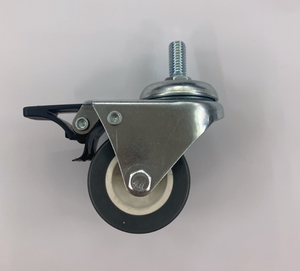 Rodízios Giratórios Silenciosos de PVC de 2 Polegadas com Base Plana, Rodas Duplas com Freios, Adequados para Uso em Escritórios e Ambientes Médicos - Product Image 3