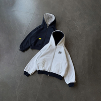 Nouveau Sweat-shirt Cropped Zippé Épais pour Homme, Coupe Droite, Couleur Unie, Écologique et Respirant