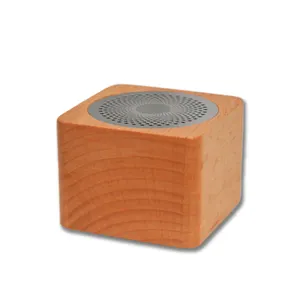 Profession elles Design Quadratischer Bluetooth 5.0-Lautsprecher aus Holz Tragbarer Mini-Musik-Player für den Außenbereich