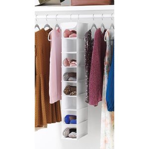 Hanging <b>Shoe</b> Organizer 8 Shelves White Plastic Closet <b>Storage</b> For Bedroom Dorm Dressing Room Modern Design Hook Type - Product Image 1