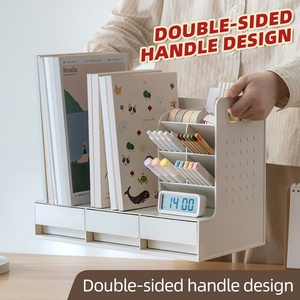 גדול-אחסון ספר שולחן עבודה בעל קיבולת גדולה עם מגירות שולחן משרדי נתיק - Product Image 4