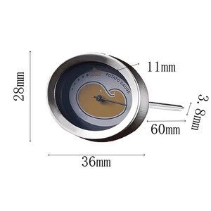 Termómetro de varilla larga para parrilla y barbacoa, para cocinar y freír patatas y pavo, 60mm, marrón, 2026 SW DIFFERENT PROBLE - Product Image 1