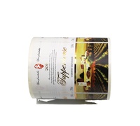 Autocollant de transfert en papier enduit écologique gaufré avec feuille d'or texturée, imperméable, résistant à la chaleur, étiquette d'emballage pour bouteille de vin