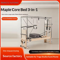 Reformer de Pilates Profesional de Madera de Arce con Jaula de Trapecio para Entrenamiento de Fuerza