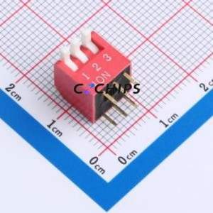 DL-03HT DIP Switch Through hole Component (THT),P=2.54mm Switch Piano Key Single Pole Single Throw 3 2.54mm - Product Image 1