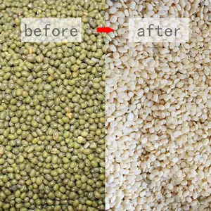 Kacang Hijau Decorticating Mesin Moong Dal Dehulling Lentil Penembakan Hijau Hijau Dehusking Mesin Hitam Gram Mengupas Unit