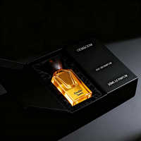 Nouvel Arrivage – Flacon de Parfum Vide Carré Marron Luxe Unique en Verre Ambré Transparent Noir 30ml 50ml avec Bouchon Doré à Vis et Vaporisateur