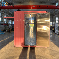 Restaurant Conteneur Personnalisé Modulaire pour la Restauration, Conteneur Maritime Aménagé avec Cuisine, Bar Mobile de Plage