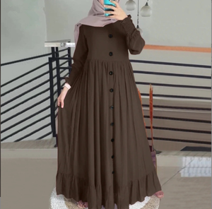 Abito Islamico da Preghiera per Donne Musulmane Arabe, Vestito Lungo alla Moda con Stile Abaya e Hijab, Prodotto da HANO - Product Image 1
