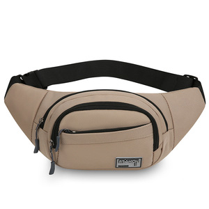Men's Fanny Pack Large Capacity Canvas Waist Bag Multi Layer Outdoor Sports Chest Bag Black Gray Military Green Dark Blue - Product Image 5