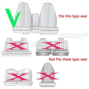 2 housses de siège avant pour voiture, housses de siège automobile, coussin de siège pour Ford Ranger 60/40 Highback 1998-2003 - Product Image 2