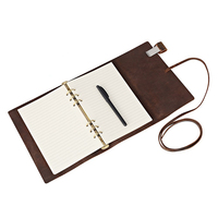 Agenda à feuilles mobiles en cuir Crazy Horse fait main, personnalisé, classique, format A5, journal de voyage vintage, carnet d'écriture rechargeable
