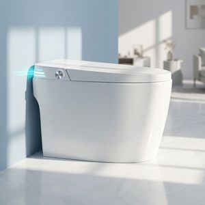Inodoro Inteligente Eléctrico de Cerámica Blanco con Bidé Automático, Taza Alargada, Sifón en S, Descarga Inteligente por Jet y Control Remoto - Product Image 6