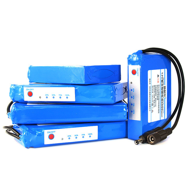 Compact 12V Lithium Polymer Battery - 6Ah/8Ah/10Ah/20Ah Options - Portable Backup Power for Cameras & Routers