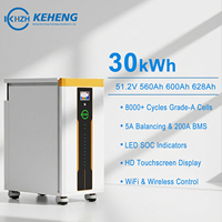 Baterai LiFePO4 48V 51.2V 600Ah EU Stock 8000+ Siklus 30kWh, Baterai Lithium Tipe Standing untuk Penyimpanan Energi Surya dengan Smart BMS