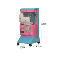 Distributeur de jouets Gacha à monnayeur, machine distributrice de capsules réglable à 1-8 jetons, à simple couche