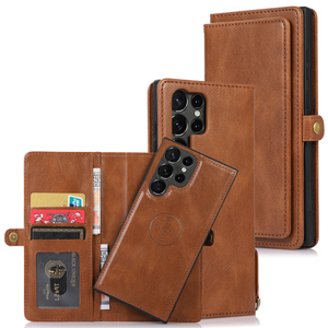 Étui de téléphone à rabat magnétique avec support de carte de recharge <span class=keywords><strong>sans</strong></span> <span class=keywords><strong>fil</strong></span> en similicuir pour <span class=keywords><strong>Samsung</strong></span> Galaxy S26 Ultra S25 Plus S24 - Product Image 1