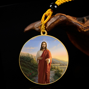 Collar con colgante <span class=keywords><strong>de</strong></span> amuleto religioso con imagen <span class=keywords><strong>de</strong></span> corazón <span class=keywords><strong>de</strong></span> Jesús - Product Image 2