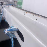Machine de perçage et de fraisage CNC pour profilés aluminium et PVC OUWO 3200mm, avec table rotative, pour perçage de trous de verrouillage et de drainage, directement de l'usine