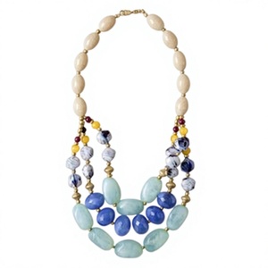 Collier tendance en perles de résine rondes colorées, boucles d'oreilles assorties, ensembles de bijoux décontractés unisexes pour mariages et fêtes, pour femme - Product Image 3