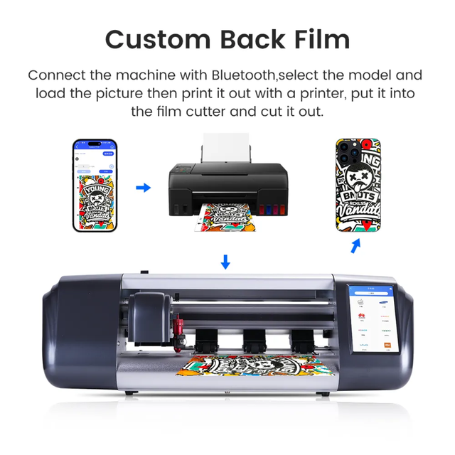 CH310 Infinite High-Precision Intelligent ABS Film Plotter Hydrogel Support 0.082mm Precision 209mm Cutting Width WiFi App