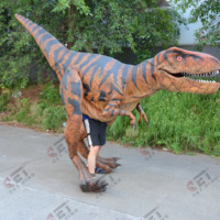 Disfraz de Dinosaurio Animatrónico, Robot Dinosaurio Caminante, Animatrónicos de Halloween, Decoraciones de Halloween de Tamaño Real