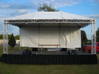 Structure de toit en alliage d'aluminium modulaire, capacité de charge de 500 kg, installation rapide, certifiée TUV, éclairage de scène extérieur, événementiel